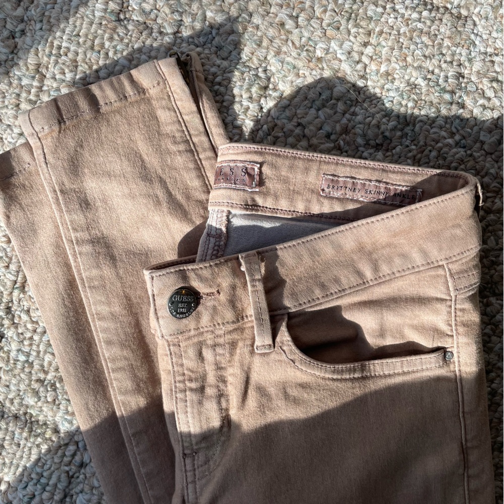 Tan Guess Skinny Jeans
